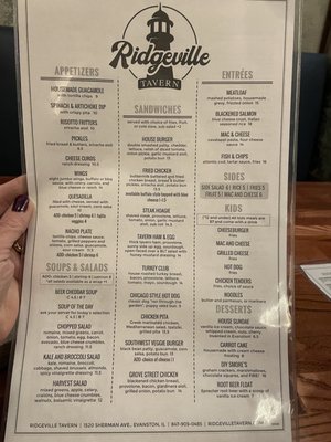 Menu photo 3 Ridgeville Tavern Evanston, IL Menu photo 3 Ridgeville Tavern Evanston, IL