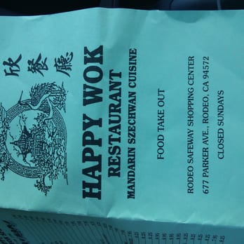 Happy Wok - Menu - Chinese Near Me - Rodeo, California Happy Wok - Menu - Chinese Near Me - Rodeo, California