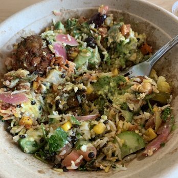 CAVA - Grain bowl with veggies & falafel.  Schug & Garlic! - Salad Near Me - Fort Worth, Texas