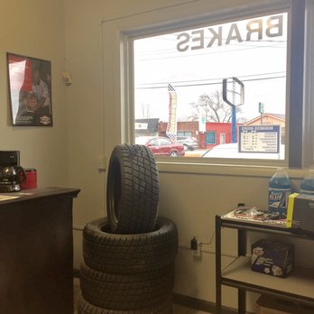 A & M Auto Care - Inside the waiting room / lobby, looking out into Cleveland St. (still waiting to get their new sign.) - Auto Repair Near Me - Elyria, Ohio
