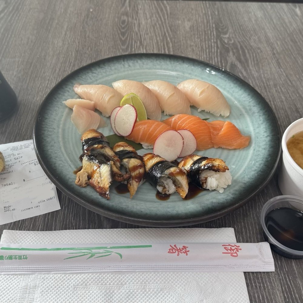 Hamachi (Yellotail) Nigiri Salmon Nigiri Unagi (Eel) Nigiri Hamachi (Yellotail) Nigiri Salmon Nigiri Unagi (Eel) Nigiri