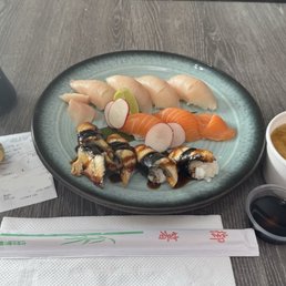 Hamachi (Yellotail) Nigiri   Salmon Nigiri   Unagi (Eel) Nigiri