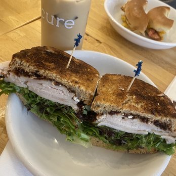 Cure Coffeehouse - Churro Latte & Turkey and Fig Sandwich - Coffee & Tea Near Me - Norfolk, Virginia