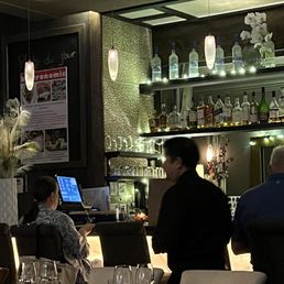 Delightful bar area.