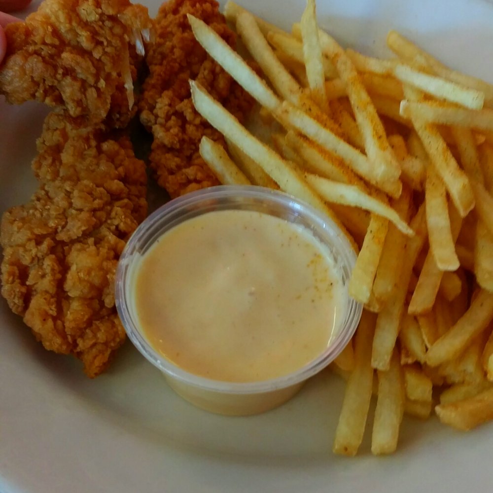 Steak ’n Shake - My chicken strips with fries...LOVE their honey mustard! - Burgers Near Me - Orange City, Florida Steak ’n Shake - My chicken strips with fries...LOVE their honey mustard! - Burgers Near Me - Orange City, Florida