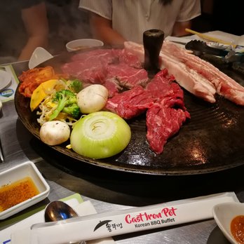 The Cast Iron Pot - Hanger steak and pork belly to start off the night!!! - Korean Near Me - Fairview, New Jersey The Cast Iron Pot - Hanger steak and pork belly to start off the night!!! - Korean Near Me - Fairview, New Jersey