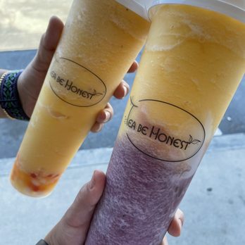 Tea Be Honest - Blueberry mango smoothie and mango passion fruit - Coffee & Tea Near Me - Moreno Valley, California Tea Be Honest - Blueberry mango smoothie and mango passion fruit - Coffee & Tea Near Me - Moreno Valley, California