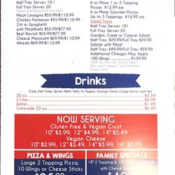 615 Pizza and Pasta - Best bang for your bucks!! Weekly specials, drinks cola products 20oz and 2 liters. Catering your next event or party!