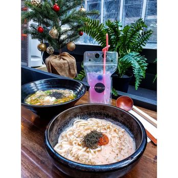 Udon Lab - Mentaiko Cream Udon, Pulled Pork Udon, Galaxyade - Noodles Near Me - New York, New York Udon Lab - Mentaiko Cream Udon, Pulled Pork Udon, Galaxyade - Noodles Near Me - New York, New York