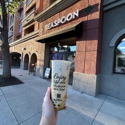 Teaspoon - Caramel Cream boba drink.