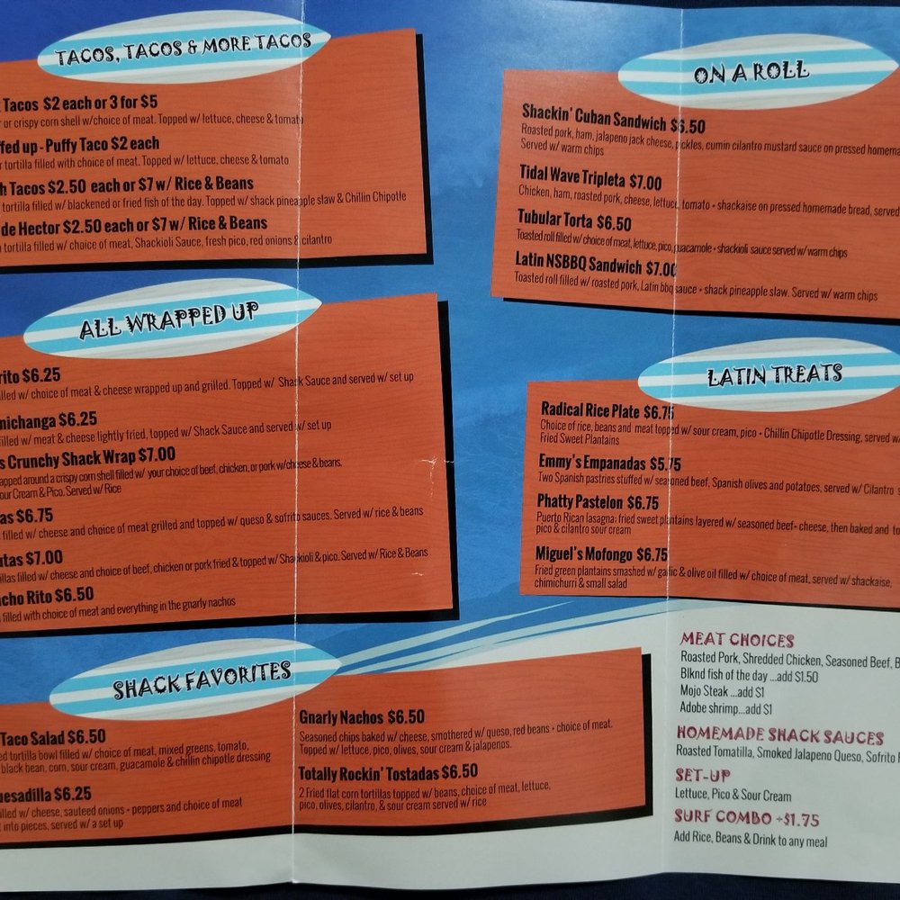 The Taco Shack - Menu, they keep it short and sweet. - Mexican Near Me - New Smyrna Beach, Florida The Taco Shack - Menu, they keep it short and sweet. - Mexican Near Me - New Smyrna Beach, Florida