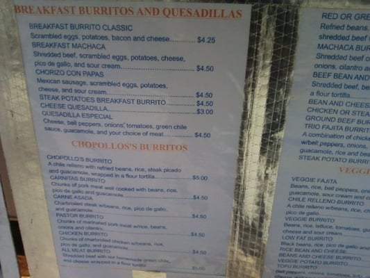 Menu photo 7 Chopollos Portland, OR
