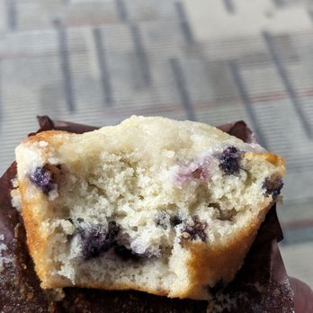 Roasting Plant Coffee - Cross-section of my blueberry cobbler tulip muffin - Coffee Roasteries Near Me - Saint Paul, Minnesota