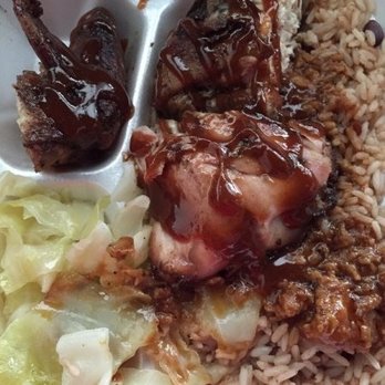 Jerk Masters - Jerk chicken, cabbage, rice and peas - Caribbean Near Me - Raleigh, North Carolina