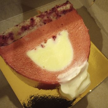 Amandine Pastry - Raspberry Yule log slice $6.50. - Patisserie/Cake Shop Near Me - Ottawa, Ontario