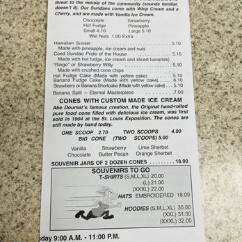 Doumar's Cones & Barbecue - Menu (Nov 2022) - Barbeque Near Me - Norfolk, Virginia