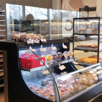 85°C Bakery Cafe-Lakeline - One of the product shelves.  Very easy to select what you wish. - Coffee & Tea Near Me - Austin, Texas