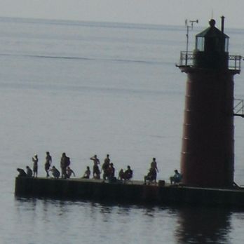 South Haven Lighthouse - Shot from one of the benches on Monroe Blvd., overlooking South Beach. - Landmarks & Historical Buildings Near Me - South Haven, Michigan