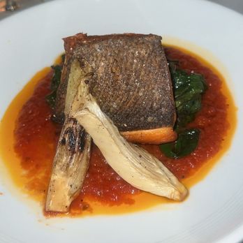 Ysabel - The salmon was good but the best part of the skin flaked right off them the salmon fell apart too easily . - New American Near Me - West Hollywood, California