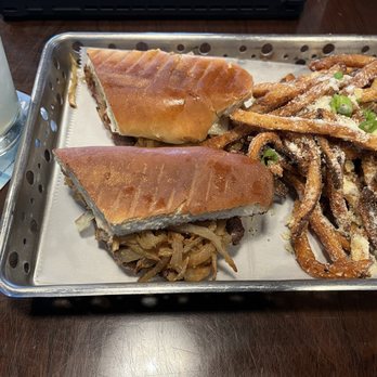 Riverside Taphouse - Steak sandwich and truffle fries. House margarita. - American Near Me - Baltimore, Maryland Riverside Taphouse - Steak sandwich and truffle fries. House margarita. - American Near Me - Baltimore, Maryland