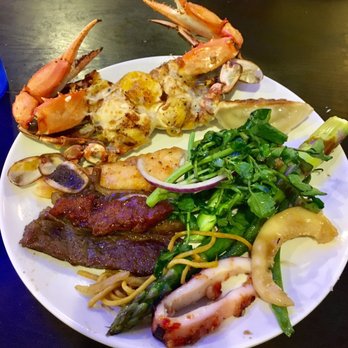 Royal Buffet - Fried crab, grilled squid, asparagus, endive salad, Mongolian beef, lo mein noodles, abalone, pot sticker, fish & short ribs. - Buffets Near Me - Hoffman Estates, Illinois