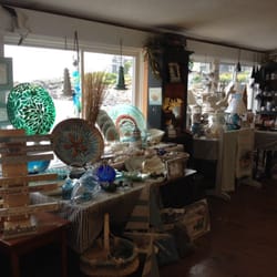 Blue Willow Gift Shop & Antiques - Part of the store located in the back overlooking the water.