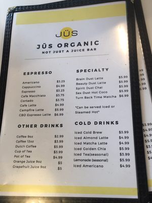 Menu photo 3 Jus Organic Atlantic Highlands, NJ