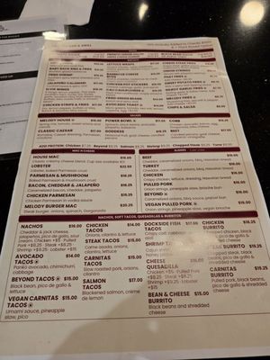 Menu photo 1 Melody Bar and Grill Los Angeles, CA