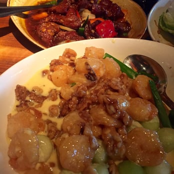P.F. Chang's - Walnut shrimp with melon and peppered beef - Chinese Near Me - Schaumburg, Illinois