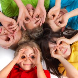 Great Lakes Montessori - We are learning about our 5 senses. We can see with our eyes!