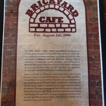 Brickyard Cafe - Menu - Italian Near Me - Franklin, Kentucky