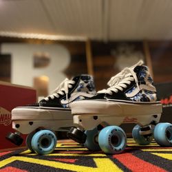 Retrospect Skateshop - Custom vans, sure-grip avanti plates, sure-grip wheels and toe stops.