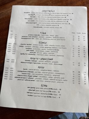 Menu photo 2 Barbuto New York, NY Menu photo 2 Barbuto New York, NY