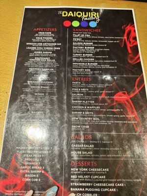Menu photo 2 The Daiquiri Factory Atlanta, GA Menu photo 2 The Daiquiri Factory Atlanta, GA