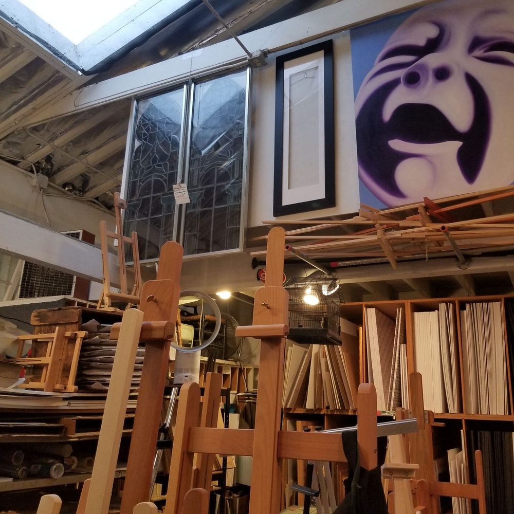 Laguna Art Supply - Baby painting and stained glass windows high up in the rafters!!!! Do I see a bird cage in there? WOW! - Art Supplies Near Me - Laguna Beach, California Laguna Art Supply - Baby painting and stained glass windows high up in the rafters!!!! Do I see a bird cage in there? WOW! - Art Supplies Near Me - Laguna Beach, California