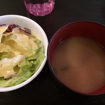 Roppongi Sushi - Miso soup and salad - Japanese Near Me - Livermore, California Roppongi Sushi - Miso soup and salad - Japanese Near Me - Livermore, California