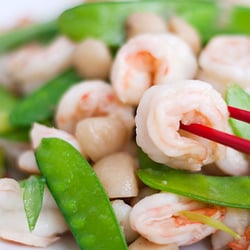 Moon Wok - Shrimp Snow peas.