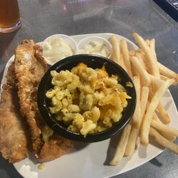 Munchies Southern Soul - Whiting Platter with two sides - Mac & Cheese and Fries