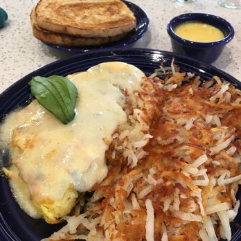 Agave's Restaurant - Yummy custom Denver omelette. no onions, add spinach, mushrooms, avocado & swiss cheese with a side of hollandaise sauce. - Cafes Near Me - Maricopa, Arizona
