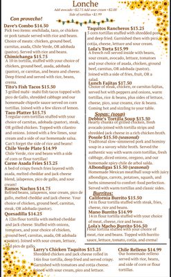 Menu photo 1 Lola's Family Restaurant Chester, CA Menu photo 1 Lola's Family Restaurant Chester, CA