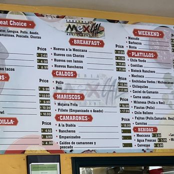 Mexcal Taqueria - Menu - Mexican Near Me - Menlo Park, California