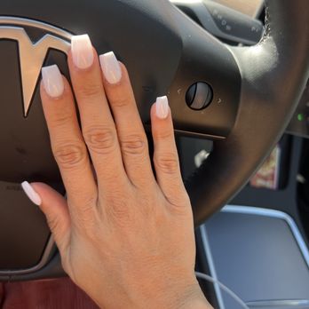 Nails By Ann & lounge - Coffin with white powder - Nail Salons Near Me - San Diego, California Nails By Ann & lounge - Coffin with white powder - Nail Salons Near Me - San Diego, California