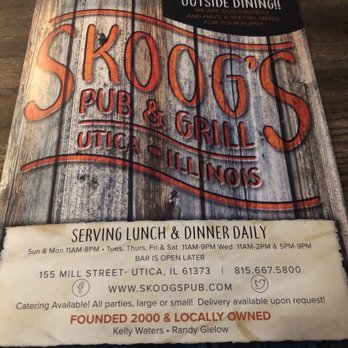 Skoog's Pub & Grill - Menu page 1 of 4 - American Near Me - Utica, Illinois