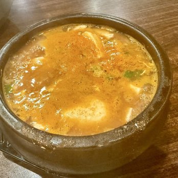 K-BBQ - Soft tofu soup with galbi meat - Korean Near Me - Palatine, Illinois