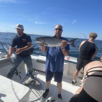 Manhardt Charters - Great Big Salmon - so much fun to catch! - Boat Charters Near Me - Milwaukee, Wisconsin