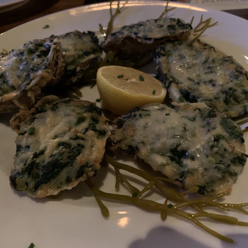 Salt Factory Pub - Oyster Rockefeller... can't taste the oyster at all, too much stuff to mask it. - Gastropubs Near Me - Alpharetta, Georgia Salt Factory Pub - Oyster Rockefeller... can't taste the oyster at all, too much stuff to mask it. - Gastropubs Near Me - Alpharetta, Georgia