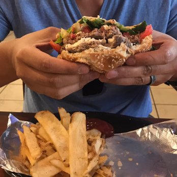 Mr. Kebab - Zac Stack Burger with freshly made fries. Yummy! - Greek Near Me - Acworth, Georgia Mr. Kebab - Zac Stack Burger with freshly made fries. Yummy! - Greek Near Me - Acworth, Georgia