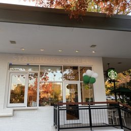 the front of a coffee shop the front of a coffee shop