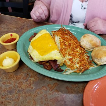 Biscuits Cafe - My mom's bacon and cheese omelet with hash browns and biscuits. - Breakfast & Brunch Near Me - Beaverton, Oregon Biscuits Cafe - My mom's bacon and cheese omelet with hash browns and biscuits. - Breakfast & Brunch Near Me - Beaverton, Oregon
