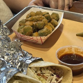 Gracious Pig Smokehouse - Tacos with okra - Barbeque Near Me - Surfside Beach, South Carolina